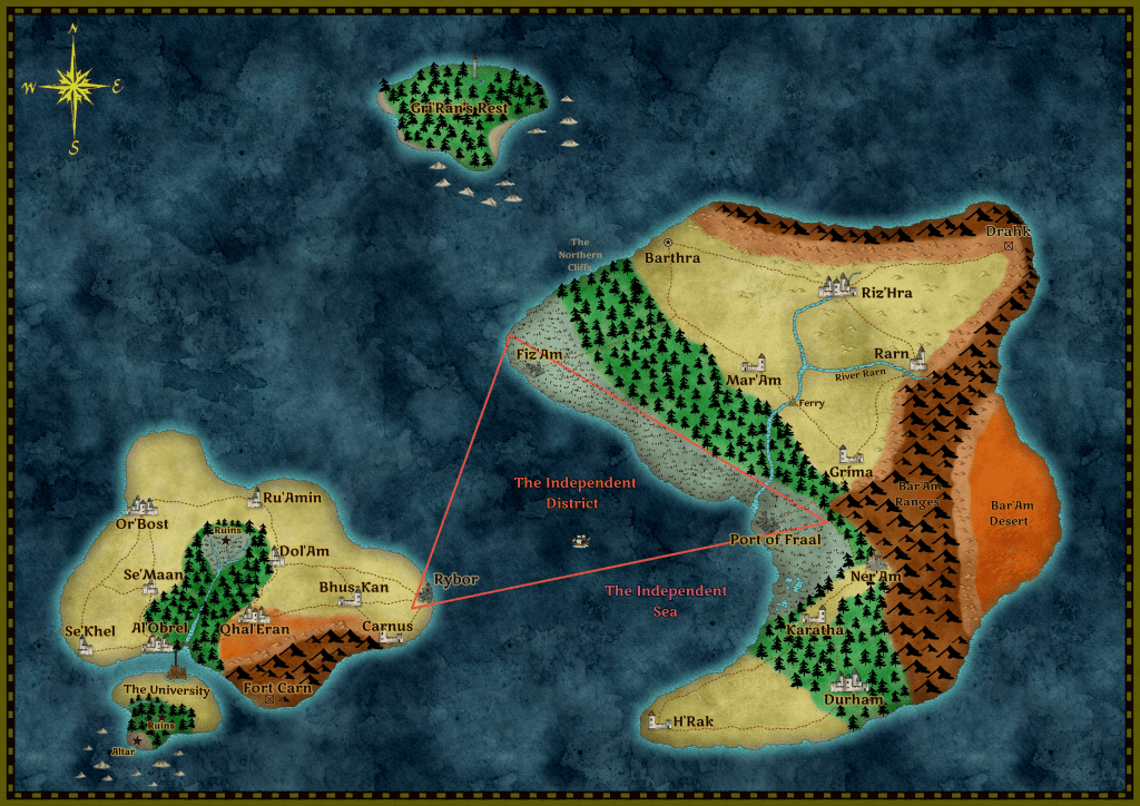 Colourful render of the Eastern Isles.